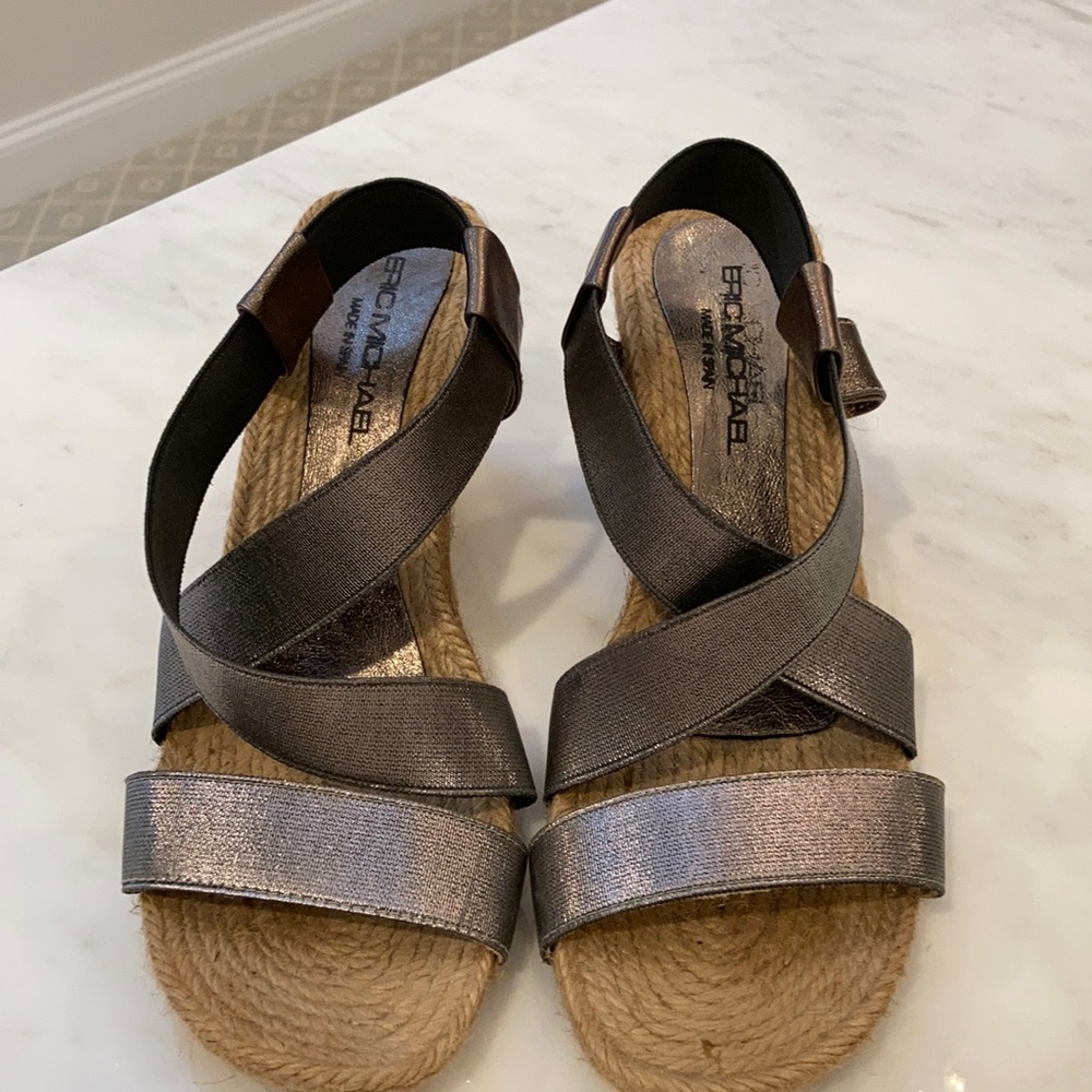 Eric Michael espadrilles wedges heels strappy sandals